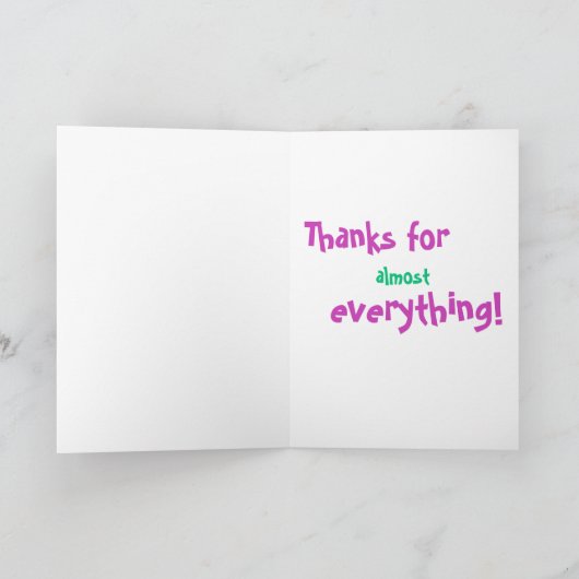 ナースサンキューユーモアおもしろいナースユーモアのある感謝してい カード (内部)