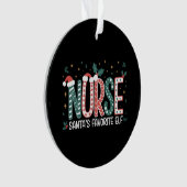 ナースサンタお気に入りの小妖精や小人感動的 オーナメント (正面)