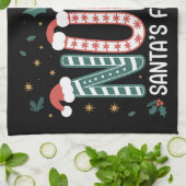 ナースサンタお気に入りの小妖精や小人感動的 キッチンタオル (折り畳み)