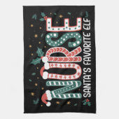 ナースサンタお気に入りの小妖精や小人感動的 キッチンタオル (縦)