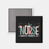 ナースサンタお気に入りの小妖精や小人感動的 マグネット (正面/裏面)