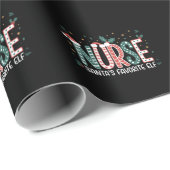 ナースサンタお気に入りの小妖精や小人感動的 ラッピングペーパー (ロールコーナー)