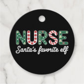 ナースサンタのお気に入りの小妖精や小人ライフナースデイギフト フェイバータグ (正面)
