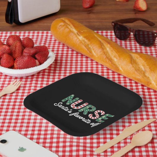 ナースサンタのお気に入りの小妖精や小人ライフナースデイギフト ペーパープレート (ピクニック)