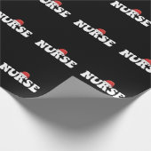 ナースサンタハットクリスマス看護 ラッピングペーパー (角)