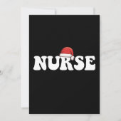 ナースサンタハットクリスマス看護 招待状 (正面)