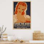 ナースザベビーWPAヴィンテージポスター ポスター (キッチン)