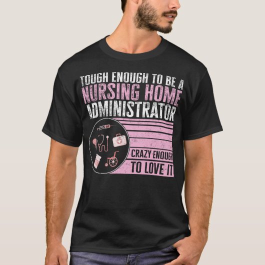 ナースシャツ、老人ホームになるほど丈夫 Tシャツ (正面)