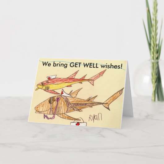 ナースシャークGet Well Card カード (正面)