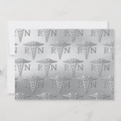 ナースシルバー卒業アナウンスブラック 招待状 (裏面)