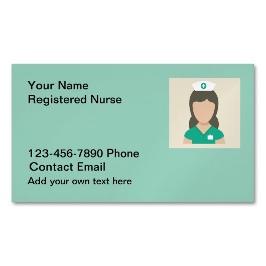 ナースシンプル磁気 マグネット名刺 (正面)