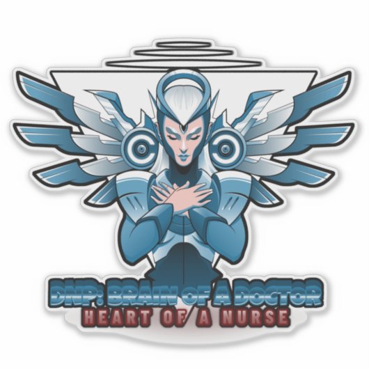 ナースシールの医師ハートのDNP脳 シール (正面)