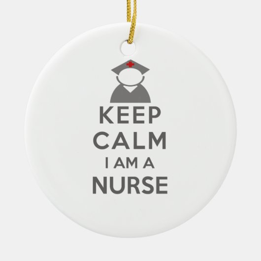 ナースシ保ンボルCalm I amナース セラミックオーナメント (正面)
