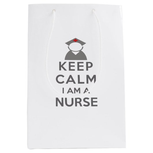 ナースシ保ンボルCalm I amナース ミディアムペーパーバッグ (正面)
