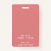 ナーススクラブピンクシャツステソスコープのホールパス バッジ (裏面)