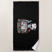 ナーススケルトンジョークユーモア半開きエッセンシャルT-Sh ビーチタオル (正面)