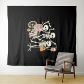 ナーススケルトン面白いハロウィンヘルスケアエッセンシア タペストリー (インサイチュ(横))