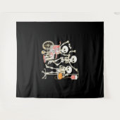 ナーススケルトン面白いハロウィンヘルスケアエッセンシア タペストリー (正面(横))