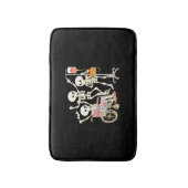 ナーススケルトン面白いハロウィンヘルスケアエッセンシア バスマット (正面縦)