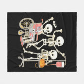 ナーススケルトン面白いハロウィンヘルスケアエッセンシア フリースブランケット (正面(横))