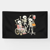 ナーススケルトン面白いハロウィンヘルスケアエッセンシア 横断幕 (横)