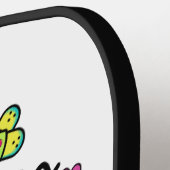 ナーススーパーヒーローはスクラップを使カラフル用 ピックルボールラケット (左詳細)