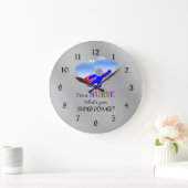 ナーススーパーヒーローユーモア ラージ壁時計 (ホーム)