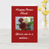 ナースズウィークレッドとイエローバラ カード (黄色い花)