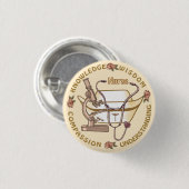 ナースセピアコラージピン 缶バッジ (正面&裏面)