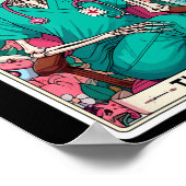 ナースタロットカードおもしろいスケルトンナースウィッチィM ポスター (角)