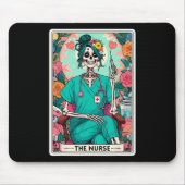 ナースタロットカードおもしろいスケルトンナースウィッチィM マウスパッド (正面)