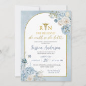 ナースダスティブルーフローラ卒業 招待状 (正面)