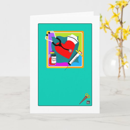 ナースツールGet Well Card カード (黄色い花)