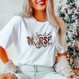 ナースティー(トナカイとクリスマスライト付) Tシャツ