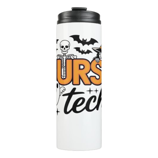 ナーステック – ハロウィーン – スケルトン、魔女、および タンブラー (正面)