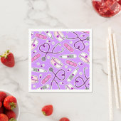 ナーステーマナプキンズパープル スタンダードカクテルナプキン (インサイチュ)