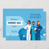 ナースデイカード 招待状 (正面/裏面)
