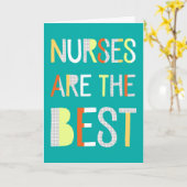 ナースデイカード – 文字デザイン カード (黄色い花)