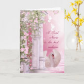 ナースデイカード(白鳥の鳩とバラ) カード (黄色い花)