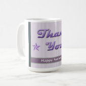 ナースデイパープルストライプ コーヒーマグカップ (正面左)