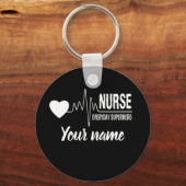 ナースデイリーカスタマイズス・スーパーヒーロー名キーチェーン キーホルダー (正面)