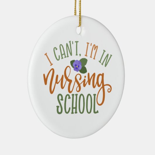 ナースデザイン私は看護学校にいることができない セラミックオーナメント (右)