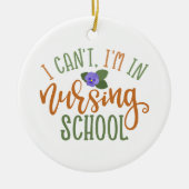 ナースデザイン私は看護学校にいることができない セラミックオーナメント (正面)