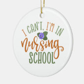 ナースデザイン私は看護学校にいることができない セラミックオーナメント (左)