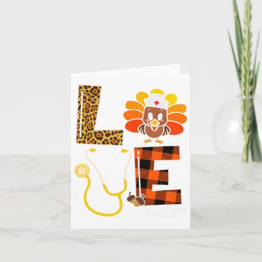 ナーストルコサンクスギビングデイラブナースライフ秋 カード (正面)