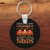 ナーストルコ感謝祭秋労働と配達 キーホルダー (正面)