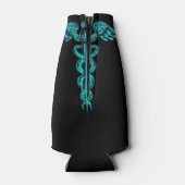 ナースドクターカドゥセウスメディカルターコイズブラック ボトルクーラー (裏面)