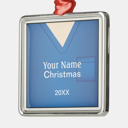 ナースドクタースクラブクリスマスブループレミアム2 メタルオーナメント (左)