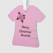 ナースドクタースクラブ均一クリスマスピンク3 オーナメント (正面)