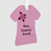 ナースドクタースクラブ均一クリスマスピンク3 オーナメント (正面)
